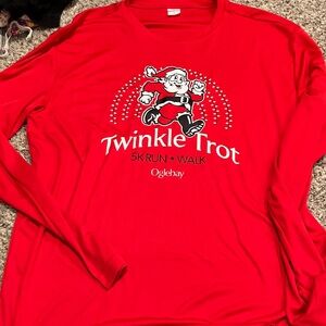 Sport-Tek Men’s Tech T-Shirt – Size Large Red Oglebay Twinkle Trot 5k